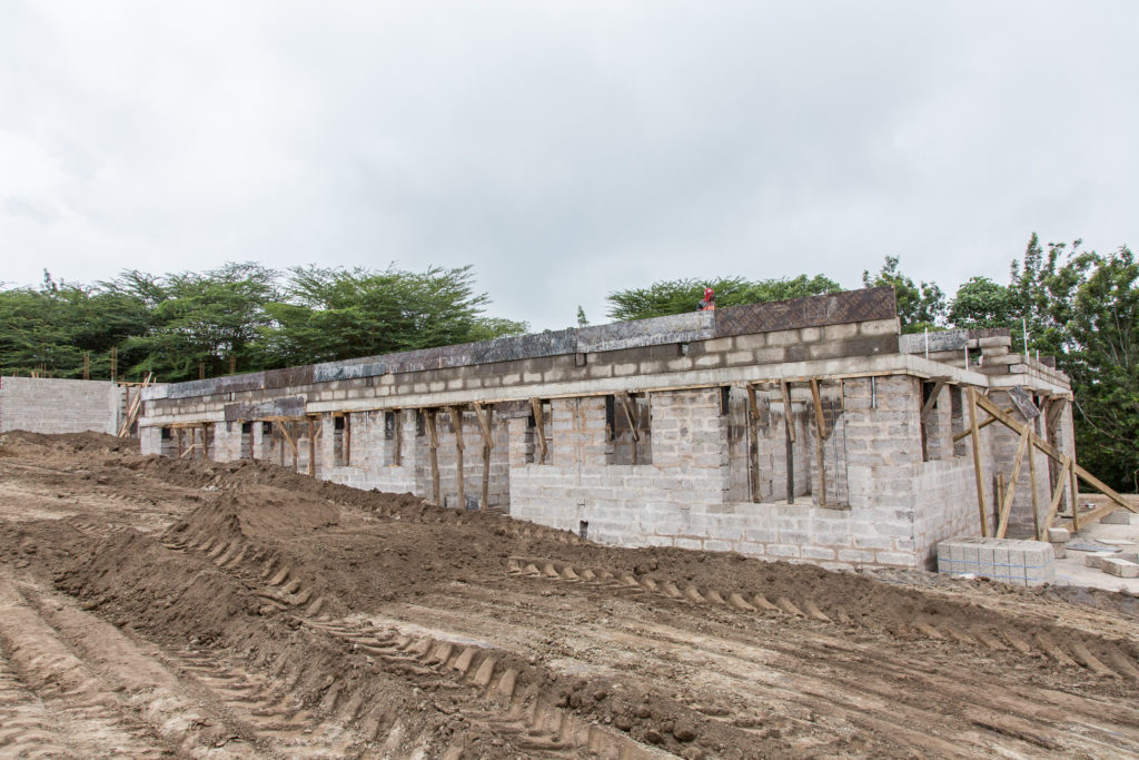 Ground razed and foundation built for expansion from fundraiser