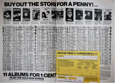 Image of Columbia Record and Tape Club print ad