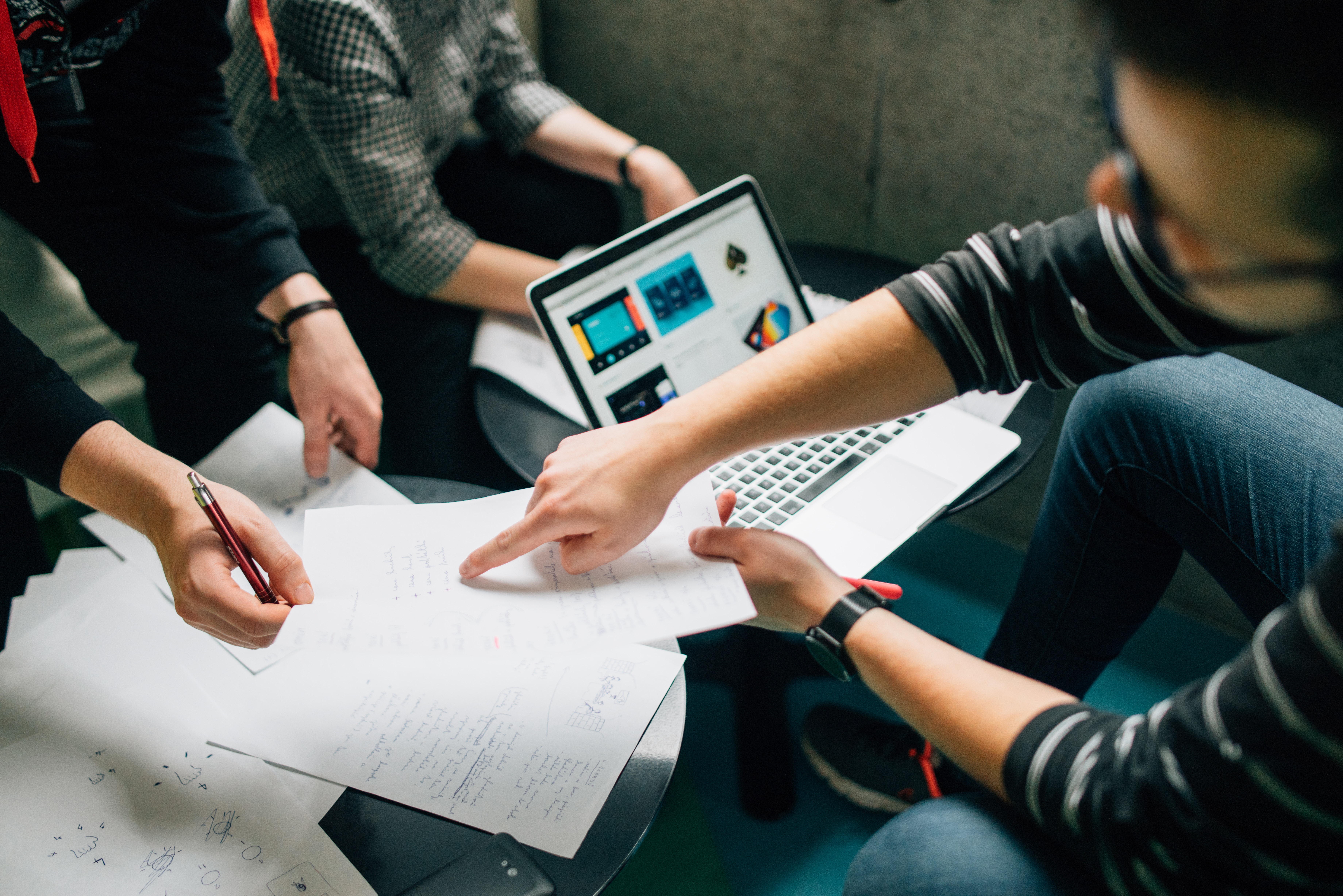 Nonprofit marketing team discussing analytics